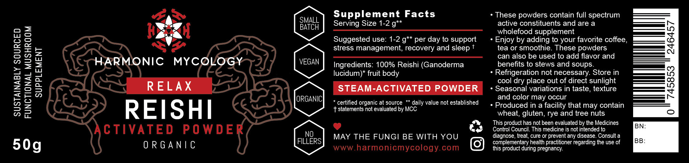 Reishi powder 50g